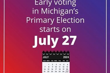 Early in-person voting for the August Primary begins  On Sat., July 27, and will go through Sun., Aug. 4.